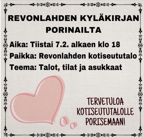 Revonlahden kyläkirjan porinailta