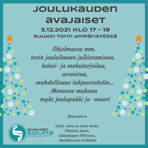 Joulukauden avajaisten mainos