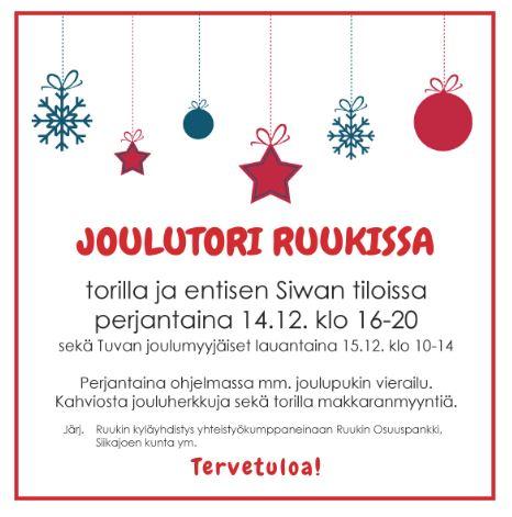 Joulutorin ilmoitus kuvana