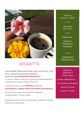 KesäAitta ilmoitus