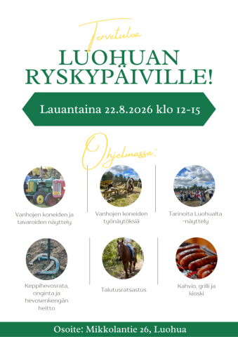 Luohuan Ryskypäivät 22.8.2026