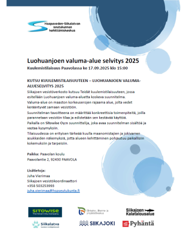 Luohuanjoen valuma-alue selvitys 2025