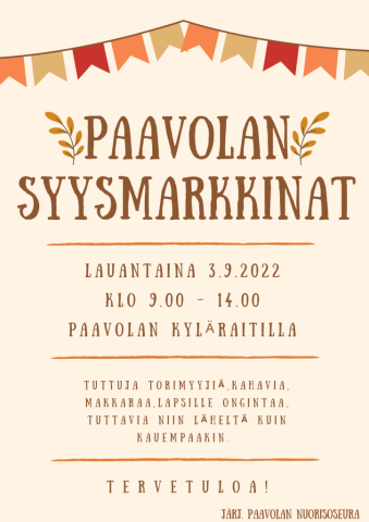 Paavolan markkinoiden mainos