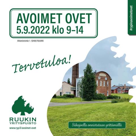 Avoimet ovet Ruukin Yrityspuistossa 