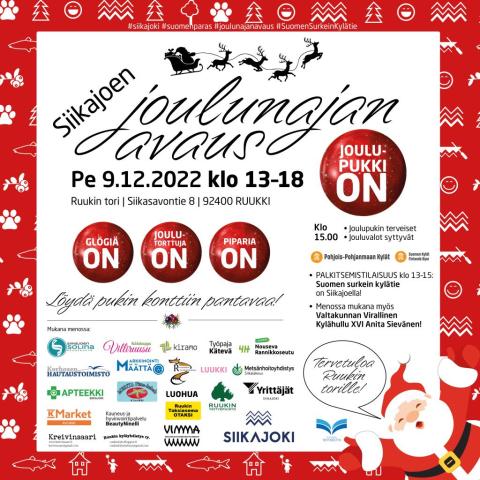 Siikajoen joulunajan avaus ja Suomen surkein kylätien palkitsemistilaisuus