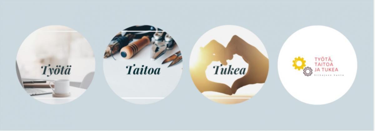 Työtä, taitoa ja tukea -hankkeen logo