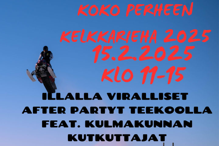 Koko perheen kelkkarieha 2025