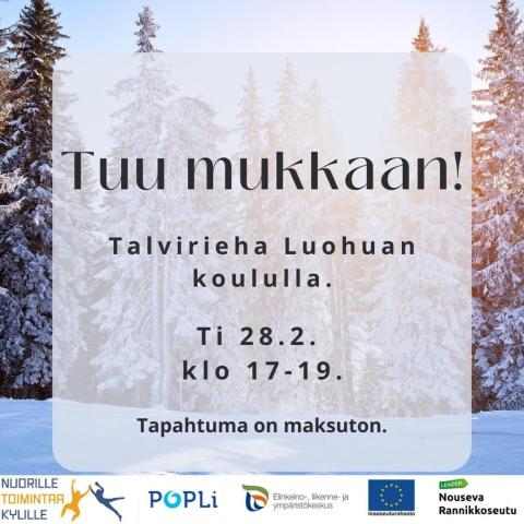 Talviriehan mainos ja logot