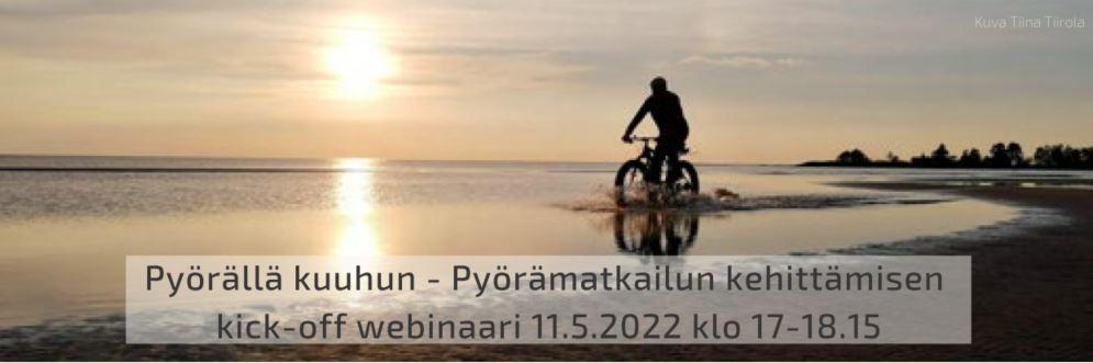 Pyörällä kuuhun -banneri.