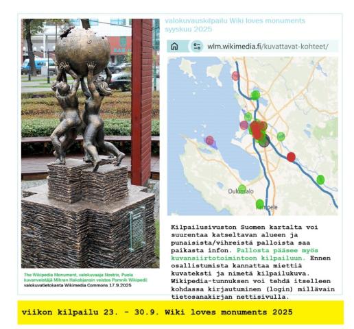 valokuvauskilpailu Wiki loves monuments 2025